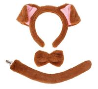 XEPST Animale Cucciolo di Cane Costume Bambini Set, Orecchie di Cane e Coda Set con Dalmata Orecchie Fascia e Coda di Cane per Animale Costume Cosplay Festa di Compleanno Halloween Fancy Dress Party