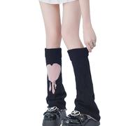 XEPST Scaldamuscoli Donna Calzini Kawaii Scaldamuscoli Bambina Svasati per Ragazze Accessori Goth Harajuku Stivali Giapponesi Calzini Caldi al Ginocchio per Donne, Rosa