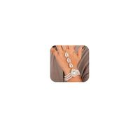 Xerling Bracciali con anello di perle a strati per donne imbracatura a mano Boho braccialetti schiavi braccialetti con strass di cristallo braccialetti a mano per le donne