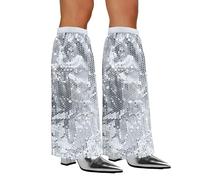 Xerteam Scaldamuscoli con paillettes, 70s Abba Costume da discoteca da donna, 1 paio Abba Costume da donna Sequin Leg Barca Covers, vestito da discoteca con glitter Abba per Carnevale, festa a tema