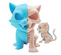 xEstatuas de gatos Decoración del hogar - 10.8 cm Pintura al óleo Estatuar Cat Statue - Escultura de arte de resina | Figuras coleccionables Decoraciones para el hogar para chimenea de fiesta, granja,