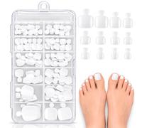XEUKAN 120 Pezzi Unghie Finte Adesive Bianche, Unghie Artificiali per Piedi, Press on Nails Piedi