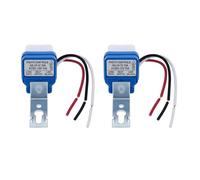 Xevtrak 2 Pezzi Interruttore Crepuscolare Esterno, Interruttore Automatico Impermeabile con Sensore Fotoelettrico per Controllo Automatico, Cella Luce 12V 220V 10A Risparmio Energetico