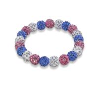 Xeyau Braccialetto da baseball Bling Ice Collection per atleti competitivi, braccialetti con sfera di strass glitterati per uomini ispirati ai gioielli sportivi, middle, Pietra, Nessuna pietra