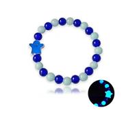 Xeyau Braccialetto di perline fantasma luminoso di Halloween per le donne carino fantasma fluorescente braccialetti bagliore nel buio gotico gotico accessori gioielli di Halloween, Adjustable, Vetro