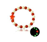 Xeyau Braccialetto di perline fantasma luminoso di Halloween per le donne carino fantasma fluorescente braccialetti bagliore nel buio gotico gotico accessori gioielli di Halloween, Adjustable, Vetro