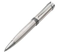 Xezo incognito 925 Solid Sterling Silver Weighty twist-action Ballpoint Pen, diamond-cut Engraved (incognito 925 sterling Silver B)