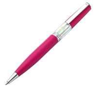 Xezo Speed Master Penna a sfera, meccanismo a rotazione, punta media. Fucsia cerise opaco con madreperla bianca. Placcata cromo. Corpo leggero in ottone. Unicità di design.