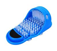 Xfaiz - Detergente per piedi magici, spazzola per lavapiedi blu, esfoliante, setole non piegate, massaggiatore per lavatrice, doccia, massaggiatore, pantofole (1), 28,5 x 11,5 cm