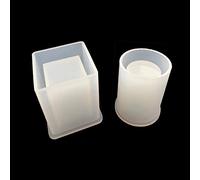 Xfaiz Stampo in Ssilicone per Cubetti e Cilindri per Piante Fai da te in Resina per Fai da te per Fioriere vasi in Resina per Cilindri Rotondi e Sottobicchiere in Silicone per Fai da te per vaso di