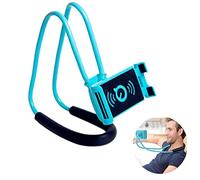 Xfaiz - Supporto telefonico cellulare Lazy da appendere al collo, braccio flessibile, supporto a clip girevole 360°, rotazione libera, molteplici funzioni per scrivania