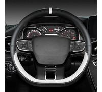 XFANGNB Auto Coprivolante per Jeep Avenger 2022 2023 2024 2025, Copri Volante in Pelle PU Impermeabile e Antiscivolo Protezione Decorazione Interiore,I/White