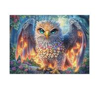 XFantasy Eagle with Fiery Wings in Flower Forest Puzzle 500 Pezzi Rompicapo Creativo Artistico Stimolo Della Creatività Attività Per Il Tempo Libero Regalo Per Persone Creative 500 PCS