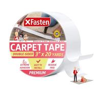 XFasten - Nastro biadesivo per tappeti, rimovibile, 9,5 cm x 20 m