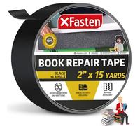 Xfasten rilegatura nastro di riparazione, nero, 5,1 cm da 13,7 m, panno libro biblioteca Incernieramento nastro di riparazione, senza acidi e Archival Safe
