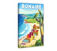 XFATGIA Bonaire - Poster su tela, decorazione per camera da letto, ufficio, camera da letto, regalo, 30 x 45 cm