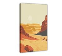 XFATGIA Negev Desert Israel - Poster con stampa artistica minimalista con paesaggio deserto, decorazione da parete, su tela, per camera da letto, ufficio, camera da letto, regalo, 50 x 75 cm
