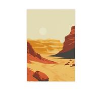 XFATGIA Negev Desert Israel - Poster con stampa artistica minimalista con paesaggio deserto, decorazione da parete, su tela, per camera da letto, ufficio, camera da letto, regalo, 50 x 75 cm