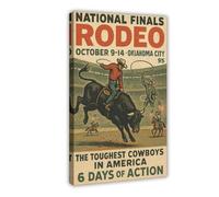 XFATGIA Poster su tela con finali del cowboy nazionale, decorazione per camera da letto, ufficio, camera da letto, regalo, 50 x 75 cm