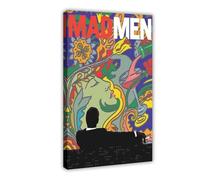 XFATGIA Poster su tela con motivo Mad Men, decorazione artistica da parete per soggiorno, camera da letto, 60 x 90 cm