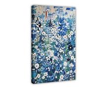 XFATGIA Poster su tela con motivo Mercato dei fiori di Parigi, decorazione artistica da parete per soggiorno e camera da letto, 50 x 75 cm
