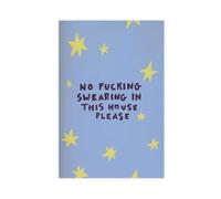 XFATGIA Poster su tela con scritta "Please Don't Swear in This House", decorazione per camera da letto, ufficio, stanza, regalo, 20 x 30 cm