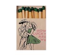 XFATGIA Poster su tela con stampa "How Lucky We Are with Matchbox", decorazione artistica da parete per soggiorno, camera da letto, 30 x 45 cm