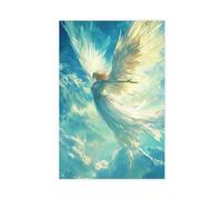 XFATGIA Poster su tela, motivo: angeli del cielo, decorazione artistica da parete per soggiorno, camera da letto, 50 x 75 cm