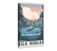 XFATGIA Poster su tela, motivo: Jurassic Park, decorazione per camera da letto, ufficio, camera da letto, regalo, 20 x 30 cm