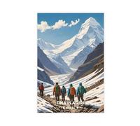 XFATGIA Poster su tela, stile retrò, motivo: Dolagiri Peak Nepal, decorazione artistica da parete per soggiorno e camera da letto, 20 x 30 cm