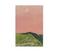 XFATGIA Stampa artistica da parete con tramonto rosa, paesaggio astratto ad acquerello, poster su tela, decorazione artistica da parete per soggiorno e camera da letto, 40 x 60 cm