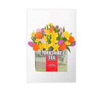 XFATGIA Stampa artistica su tela, motivo: tulipano e narciso, Yorkshire Tea Tulip e Narciso, decorazione artistica da parete per soggiorno, camera da letto, 20 x 30 cm