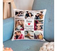 XFD Cuscini Personalizzati con Foto Disegna Le tue Immagini, Cuscino Personalizzato con Nome,Cuscini Completi per Divano,San Valentino Home DIY Decor(Lato Singolo) (45x45cm)