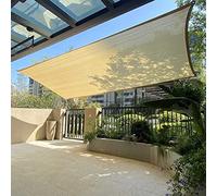 XFDGFJHHG 2x3m 4x6m Rettangolo Beige Tenda da Sole Vela , Tenda da Ombra Rettangolo Tendalino 98% Blocco UV Giardino Patio Esterno, con 5 M di Corda Fissa,con Ventilazione Permeabile(4x5m)