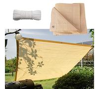 XFDGFJHHG Famiglia da sole del patio - baldacchino in piscina - baldacchino tela beige pesante, 5×6m 6×8m, a prova di lacrime, UV Blocco, for mazzo, patio, pergola, cortile all'aperto(3x4m)