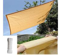 XFDGFJHHG Volti da sole for il sole pesante - Outdoor Sun Shade - BEIGE SUR TARPS for PATIO, 95% UV Tarpaulin, 200 g/metro quadrati, con kit hardware da 5 metri, for mazzo, patio, pergola(1x3m)