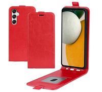 XFDSFDL® Custodia protettiva per Samsung Galaxy A15 SM-A155 (6,4 pollici), verticale, in pelle PU, apertura verso l'alto e verso il basso, con chiusura magnetica, a portafoglio, colore: rosso