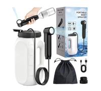 XFDZQQG Bidet Portatile,Peri Bottle da Viaggio 2 modalità Display Digitale | Doccia Campeggio Serbatoio 2.5L Adattatore,Tubo 1.5 M,60-100min Douchette Intime Maternité Per Post Parto Uomini Donne WC