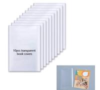 Xfeyaqlo copertina trasparente a4 per quaderno - 10 Copertina del libro - copertine per quadernoni - Addensare plastica, riutilizzabile e regolabile per il Ministero degli Interni della Scuola