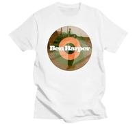 XFICSD Ben Harper Camicia A Maniche Corte Moda Donna T-Shirt Allentata, Camicia Casual Uomo Stampa Cartoon Collo Rotondo Semplice Top-White||XS