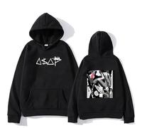 XFICSD Felpa con Cappuccio A$AP Rocky, Felpa Ampia con Stampa di Cartoni Animati, Felpa Casual con Cappuccio da Uomo E da Donna, Top A Maniche Lunghe alla Moda-Pink||XS