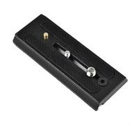 XFKSHCJU Piastra a sgancio rapido scorrevole nera per Manfrotto 503HDV MH055M0 Q5 MVH400AH, lega di alluminio