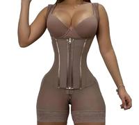 XFLHXY Guaina Modellante per Donna, Corsetto con Cerniera Tinta Unita, Vita Alta, Controllo Della Pancia, Sollevamento Dei Glutei, Body Modellante per Allenamento Della Vita(Purple,M)