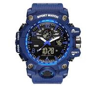 XFLHXY Orologi Tattici da Uomo per Uomo, Orologio Militare Sportivo da Esterno Impermeabile Digitale Analogico con Allarme e Cronometro, Orologio da Polso con Quadrante Grande(Color16)