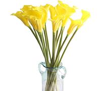 XFLSDHGD 10pcs 67 cm Calla Artificiale Lily con Bouquet di Fiori Artificiali a Gambo Lungo Callani per centrotavola da tavola