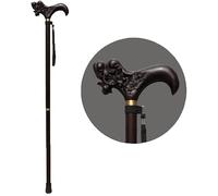 XFLSDHGD Bastone da Passeggio in Legno Canna Solida di Canna in Legno Anziani Anziani da Passeggiata Staccabile stampelle in Legno Massiccio Portatili rubinetti Lunghi Maniglie stampelle s, Nero