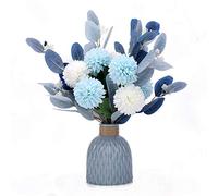 XFLSDHGD Fiori Artificiali con Vaso, Fiori Finti in Vaso, composizioni Floreali in Finto per la Decorazione del Tavolo da casa Decorazione per Feste di Matrimonio