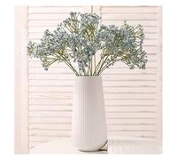XFLSDHGD Fiori di gipsofila artificiali con vaso in plastica morbida seta fiori fai da te composizione per casa cucina tavolo centrotavola decorazione
