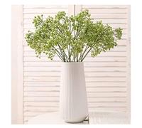 XFLSDHGD Fiori di gipsofila artificiali con vaso in plastica morbida seta fiori fai da te composizione per casa cucina tavolo centrotavola decorazione