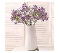 XFLSDHGD Fiori di gipsofila artificiali con vaso in plastica morbida seta fiori fai da te composizione per casa cucina tavolo centrotavola decorazione